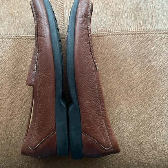Rockport Men's Chestnut Brown Leather Slip-On Loafers